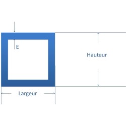 Tube carré acier 16 x 16 mm barre profilé  - Comment Fer de 1 à 4 mètres