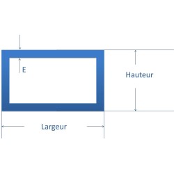 Tube rectangulaire acier décapé 35 x 20 - Long. 1 à 4 mètres - Comment Fer